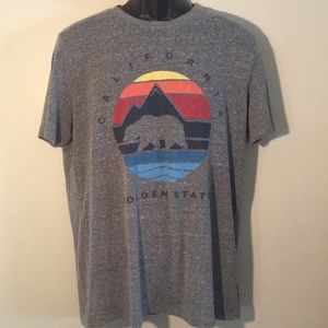 Free State Men Grey Short Sleeve Graphic Tee Lge